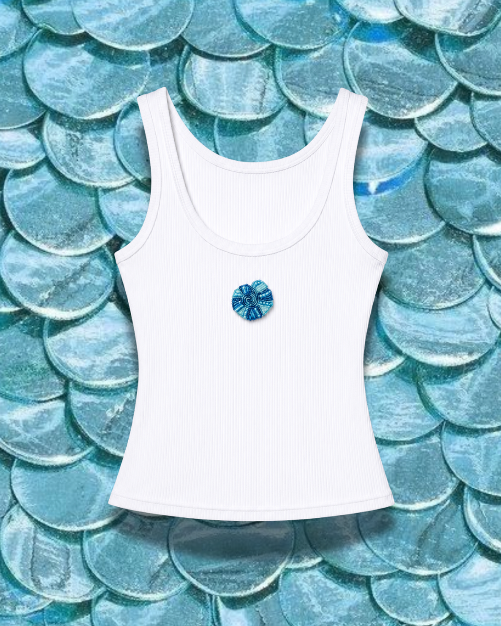Shell Beaded Tank Top