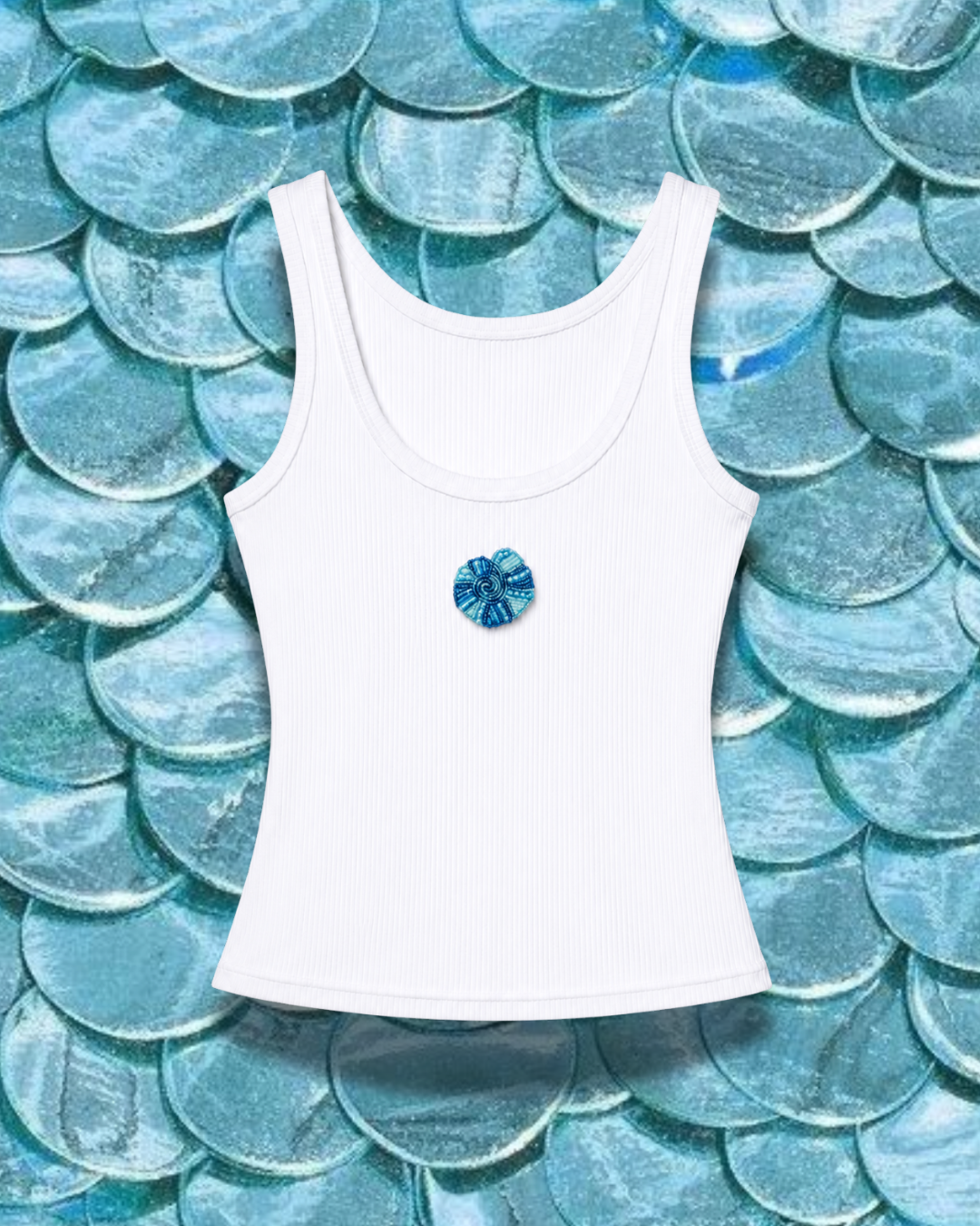 Shell Beaded Tank Top