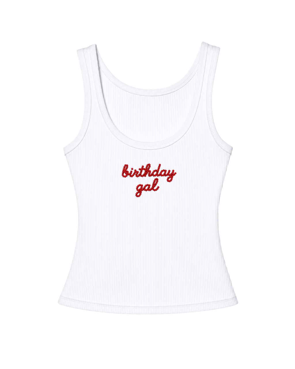Birthday Girl Beaded Tank Top