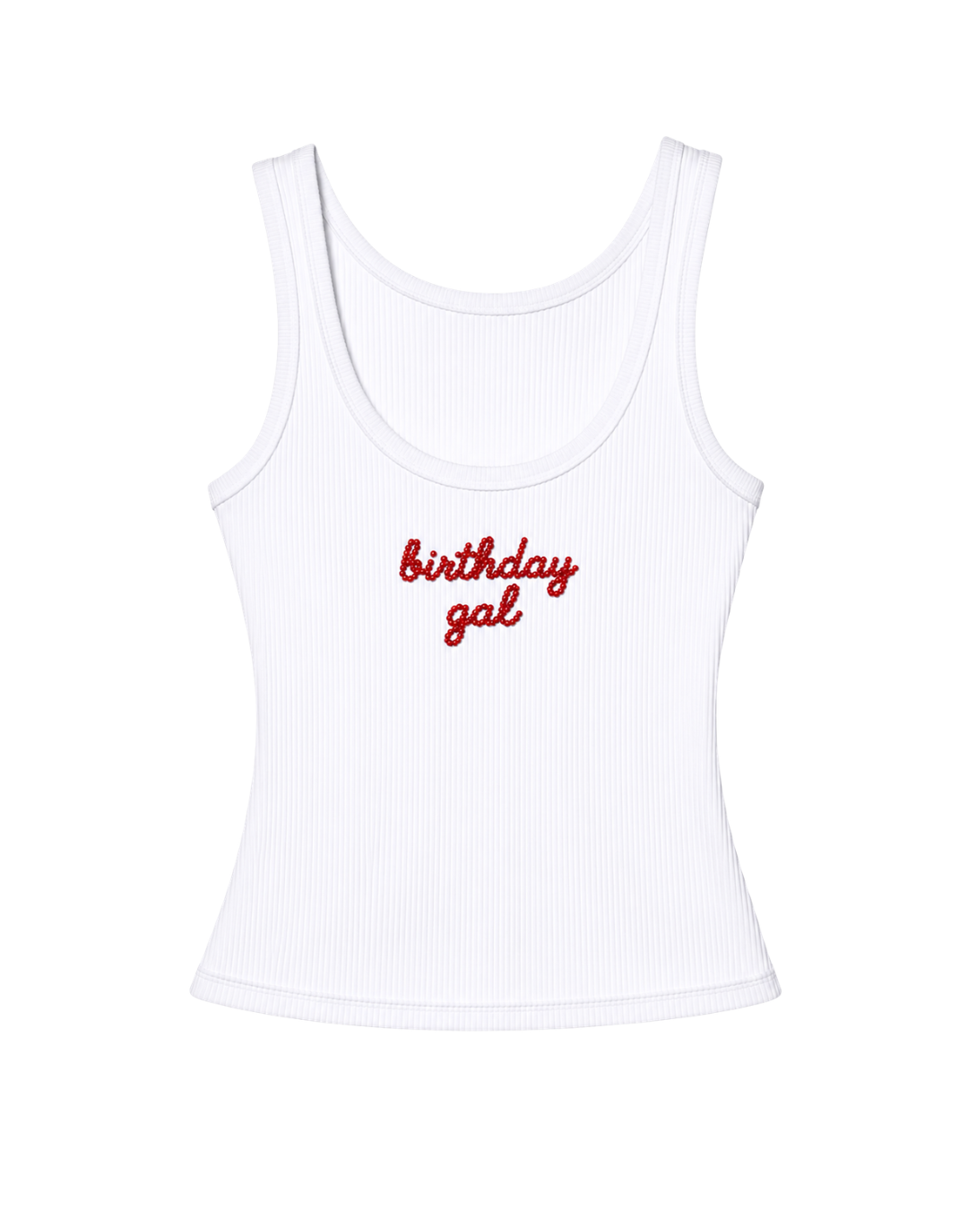 Birthday Girl Beaded Tank Top
