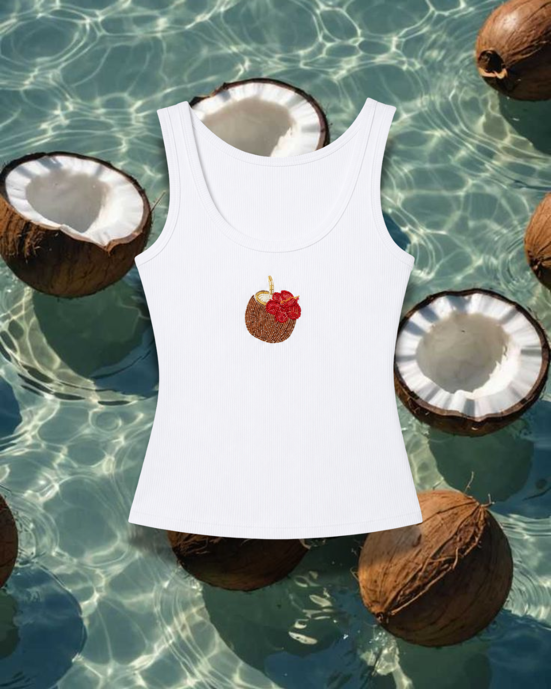 Coconut Beaded Tank