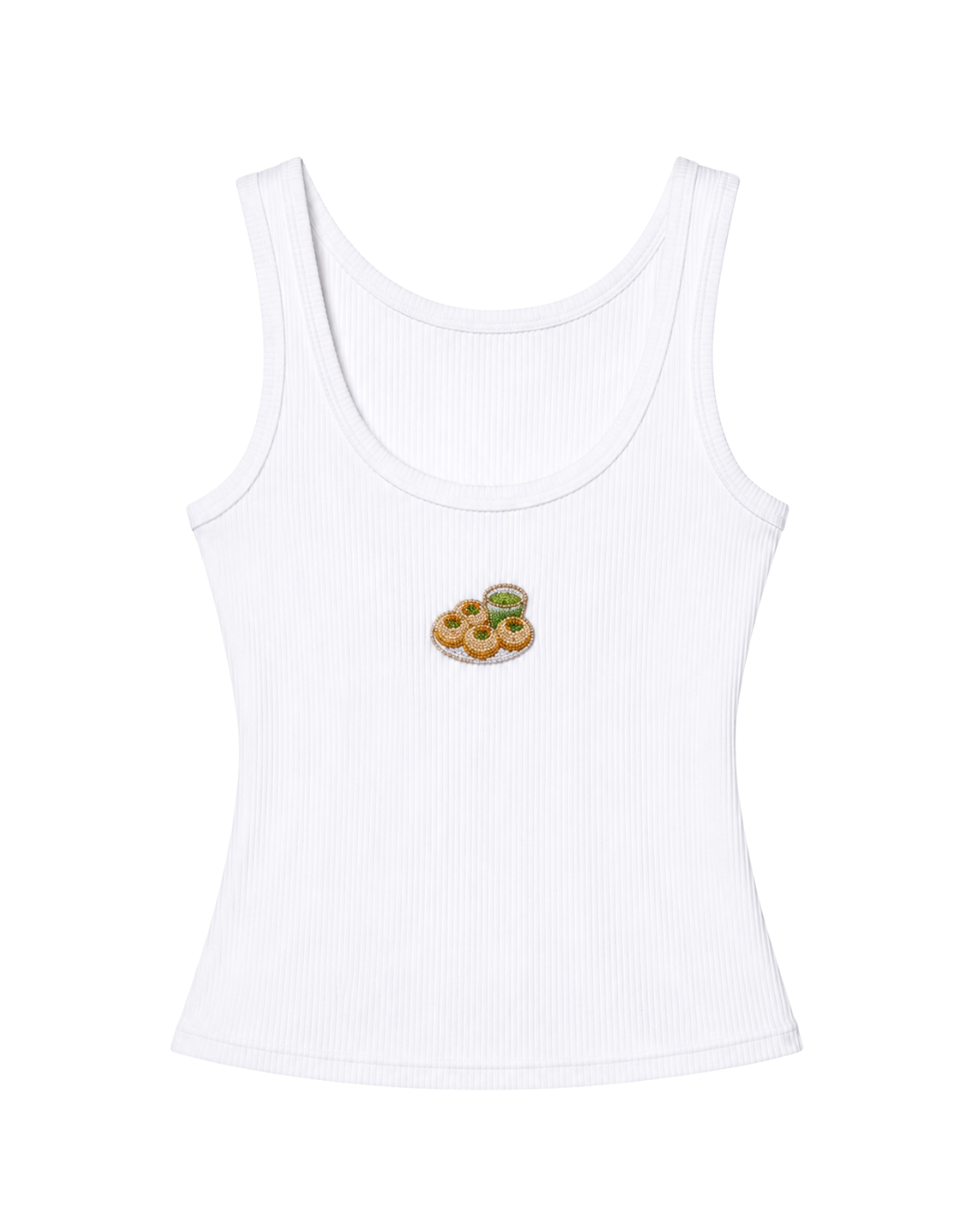 Gol Gappa Beaded Tank Top