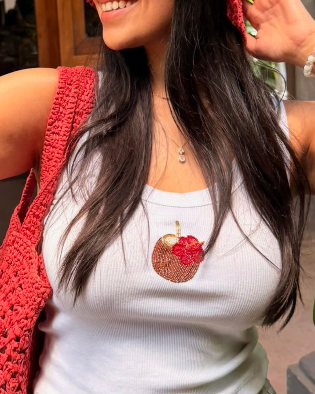 Coconut Beaded Tank