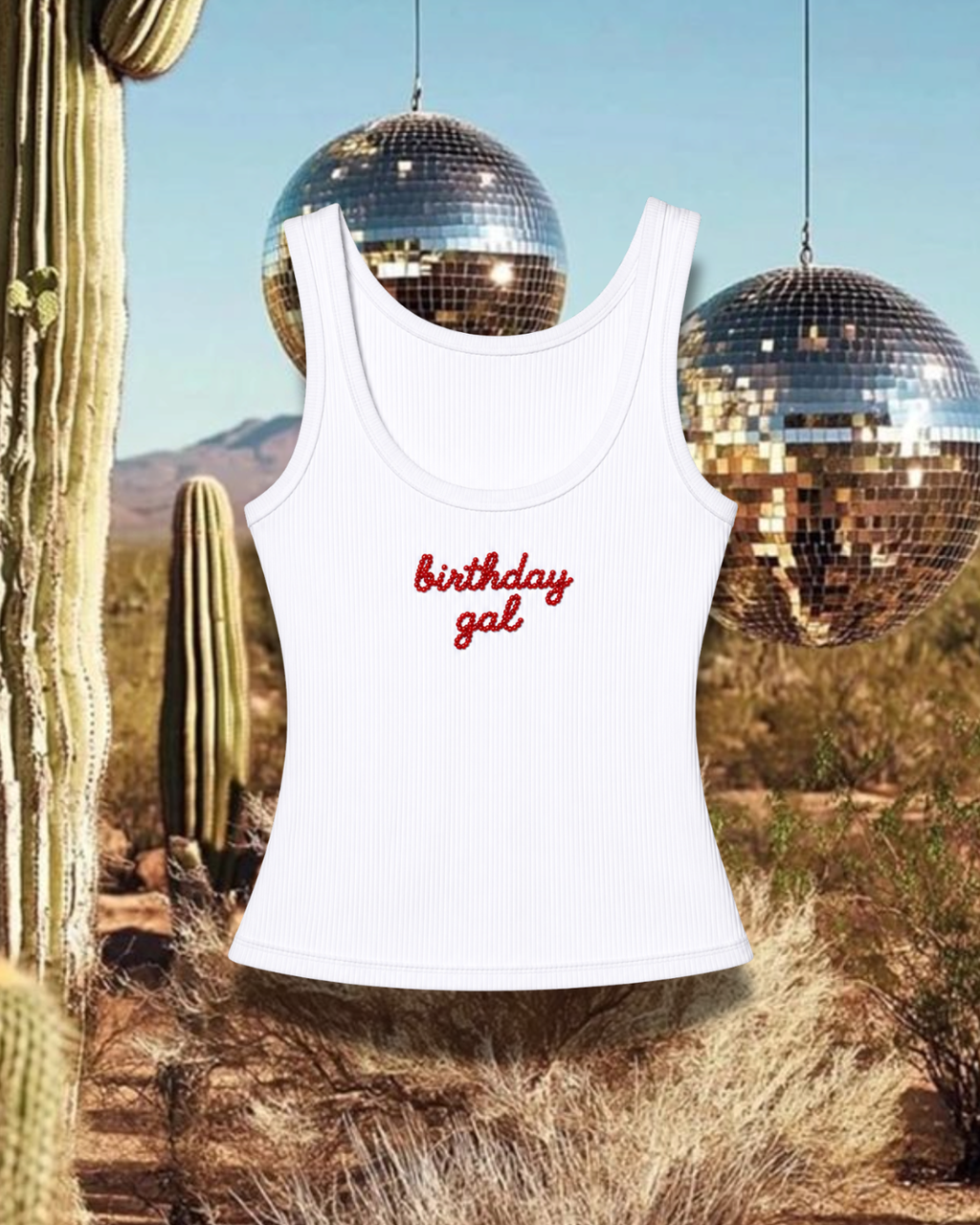 Birthday Girl Beaded Tank Top