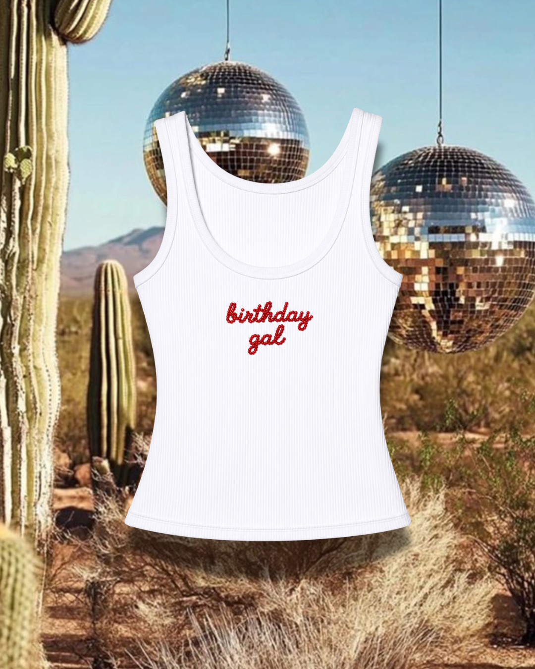 Birthday Girl Beaded Tank Top