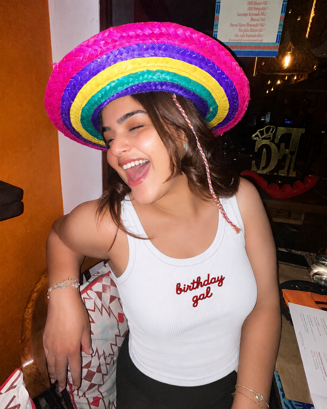 Birthday Girl Beaded Tank Top