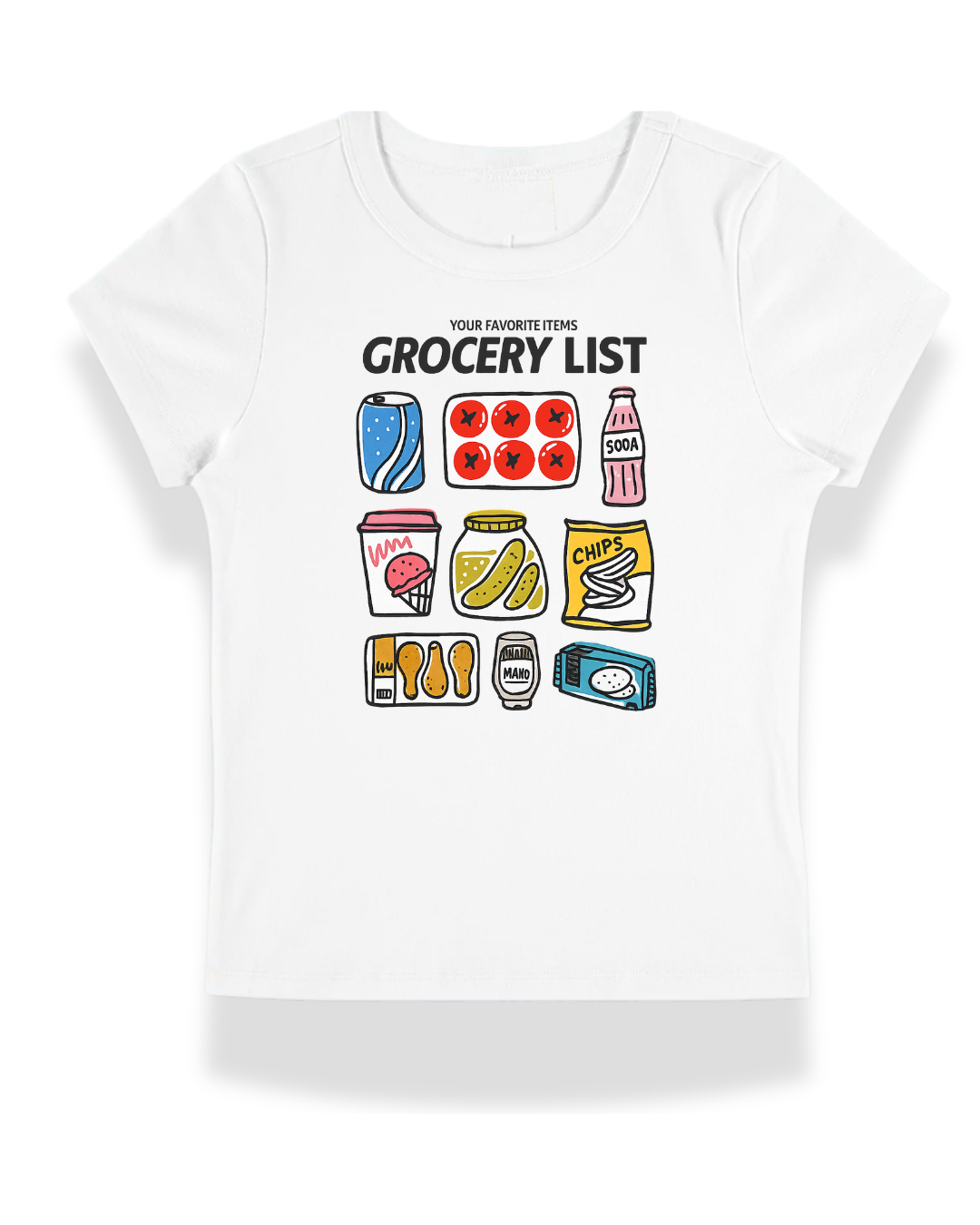 Grocery List Baby Tee