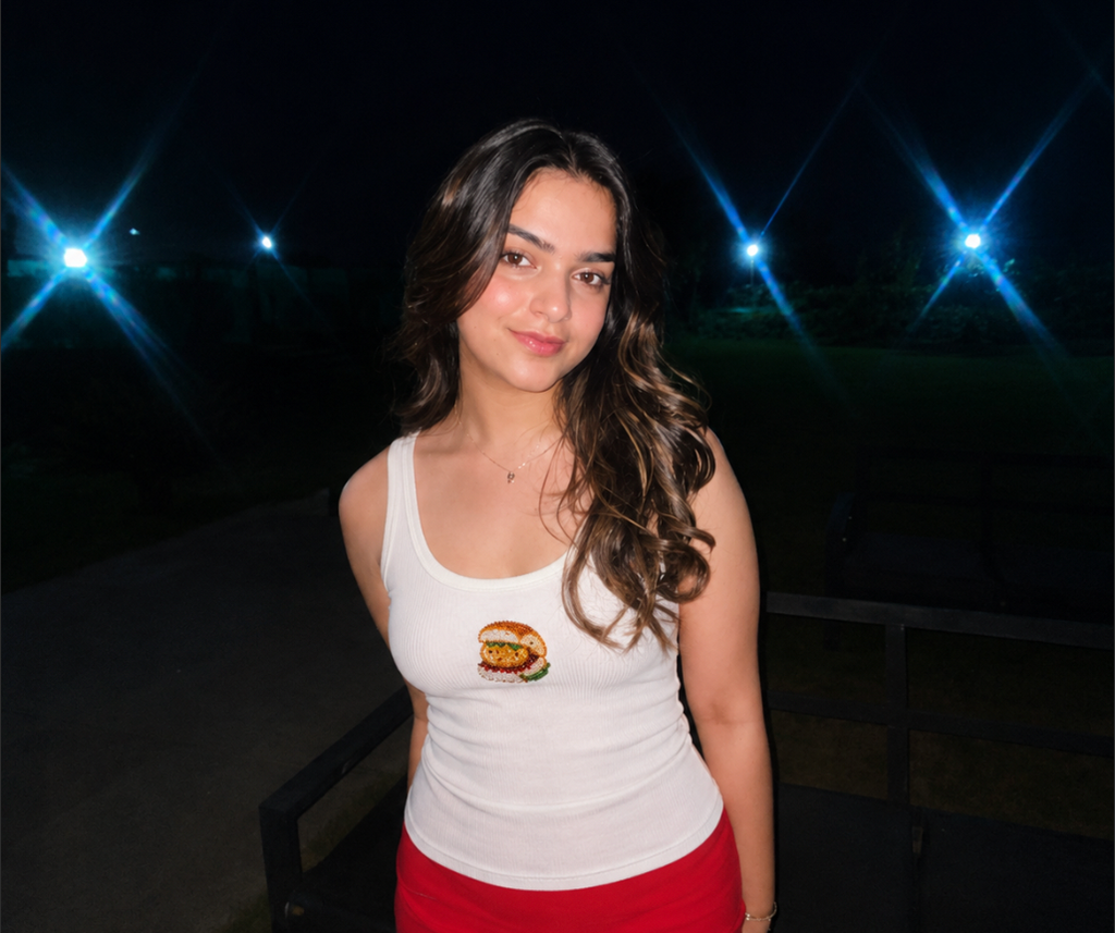 Vada Pav Beaded Tank Top
