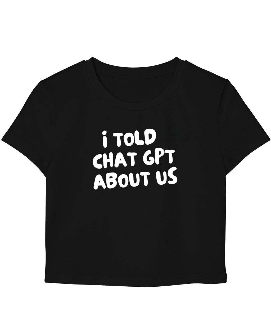 Black Baby Tee Front Design