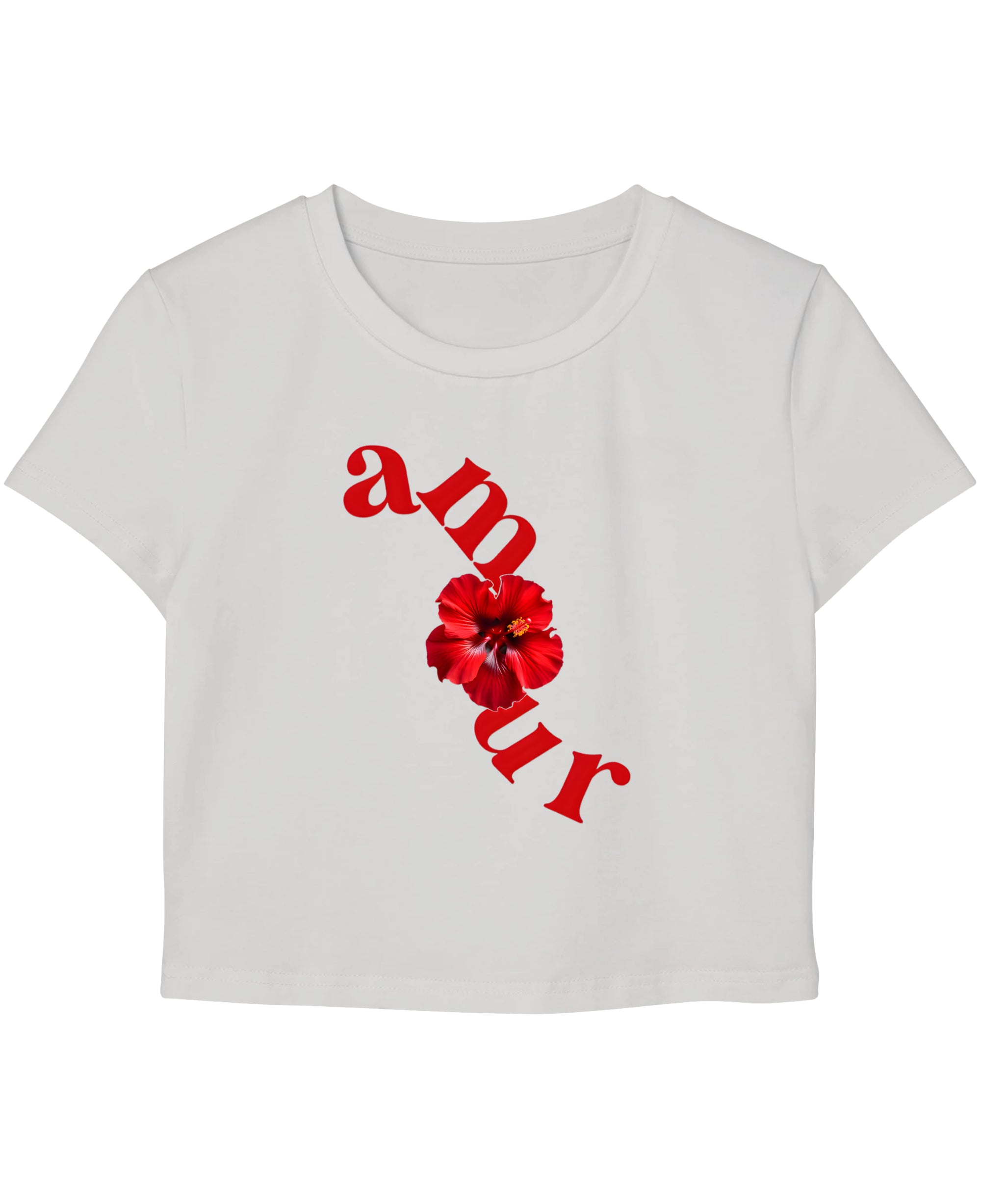 White Baby Tee Front Design