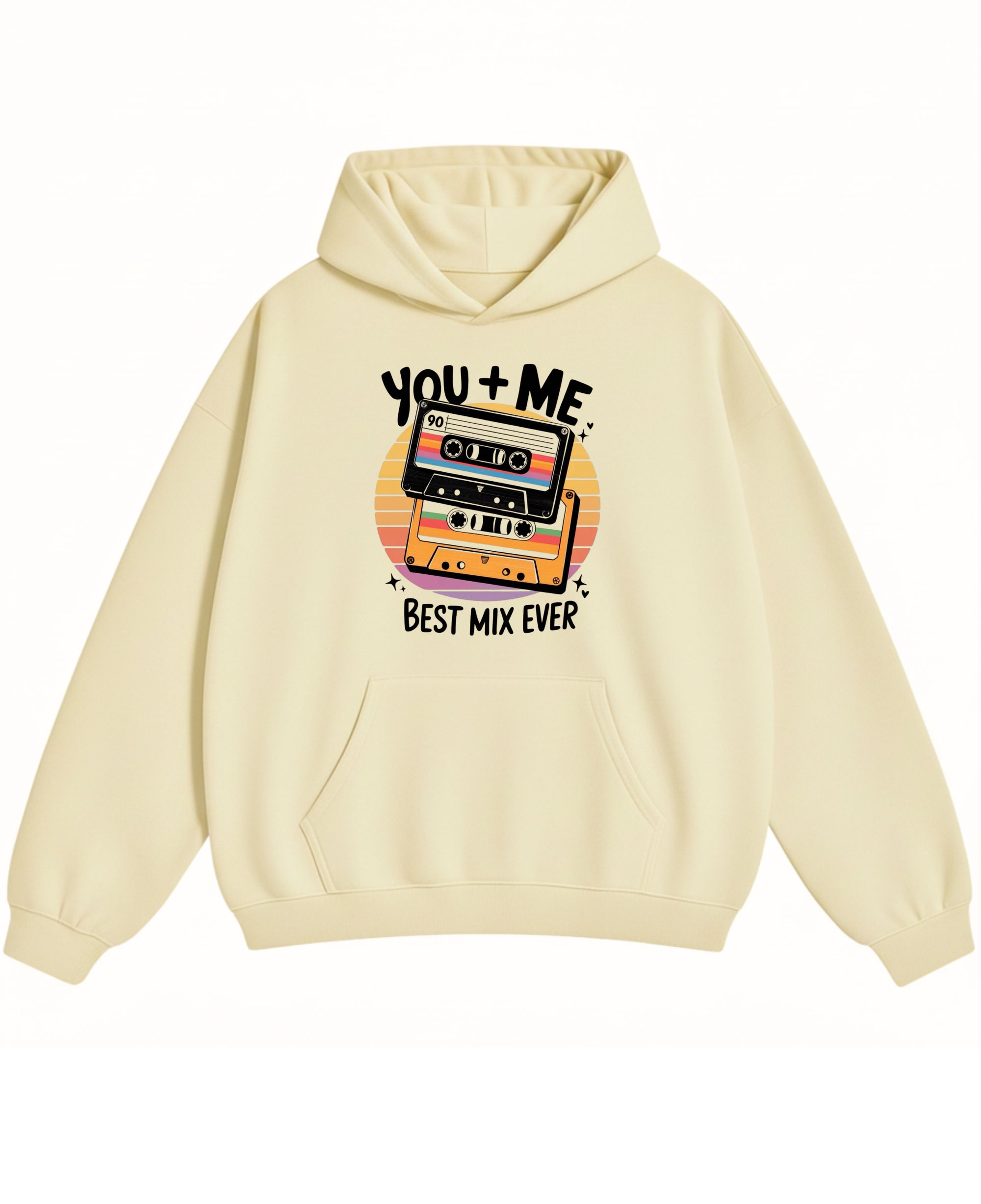 Cream Oversized Hoodie Front Design