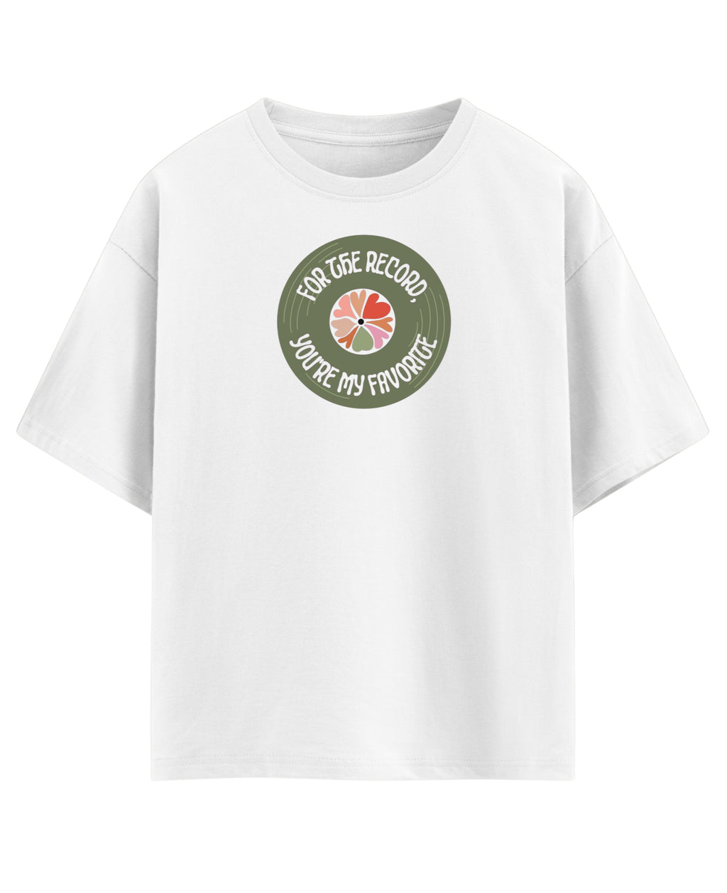 White Oversized T-shirt Front Design