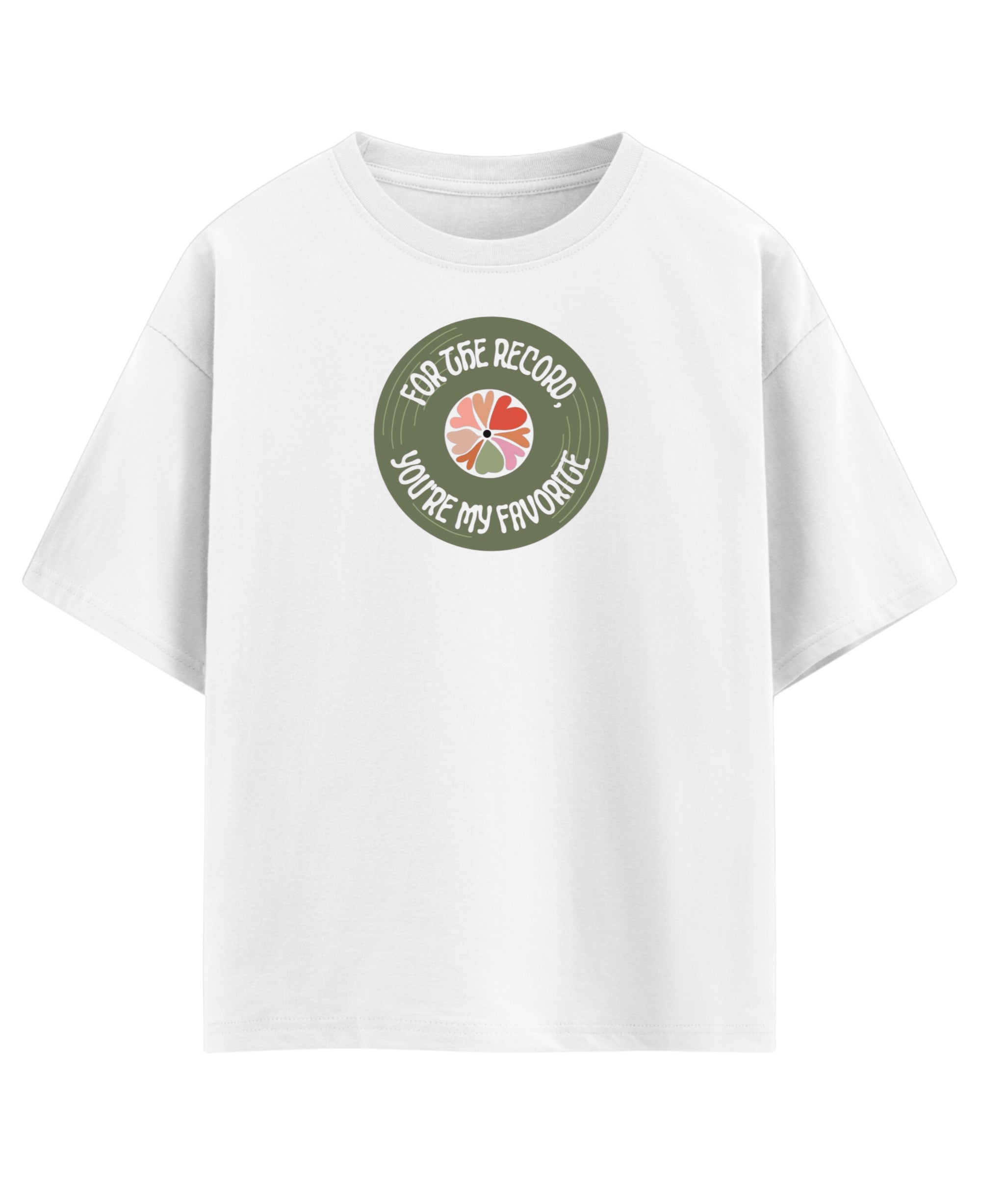 White Oversized T-shirt Front Design