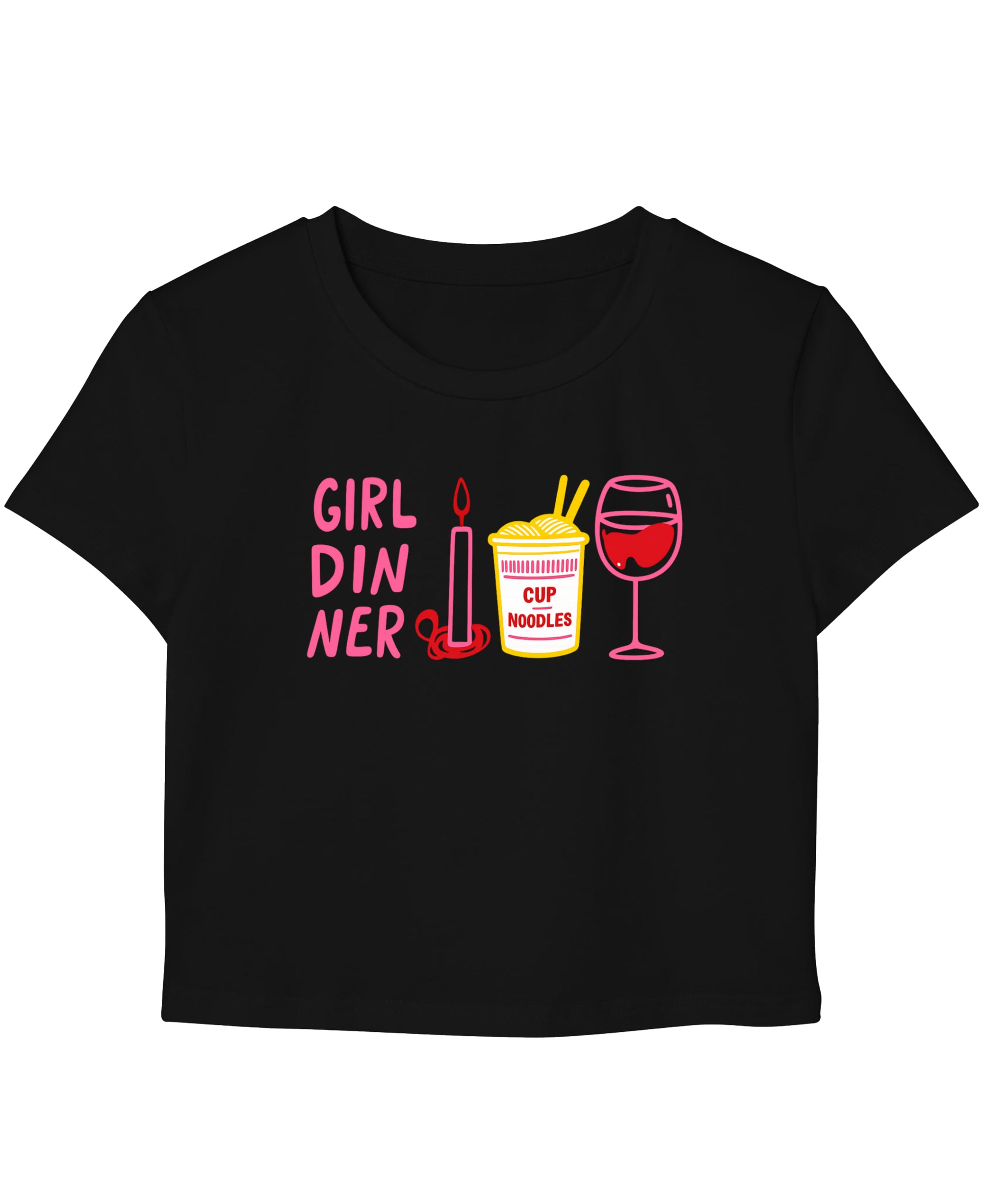 Black Baby Tee Front Design