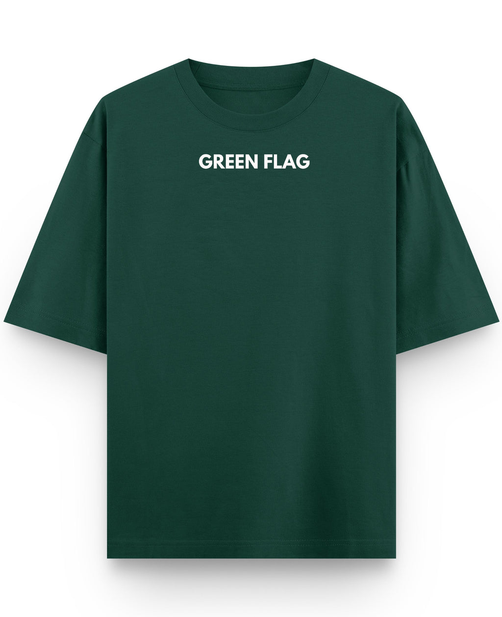 Bottle Green Oversized T-Shirt Front Design