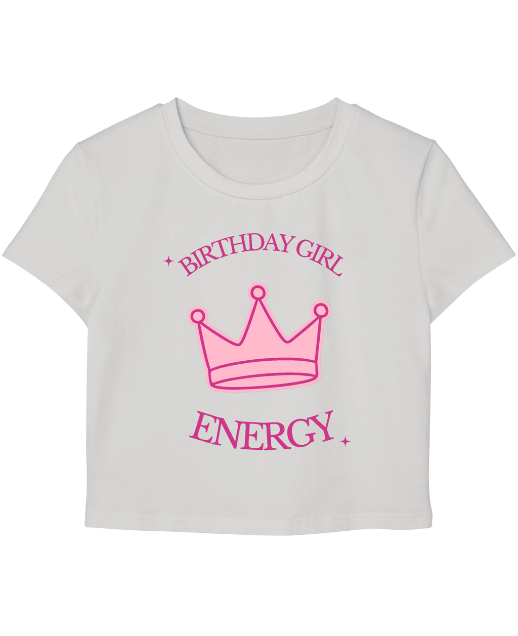 White Baby Tee Front Design