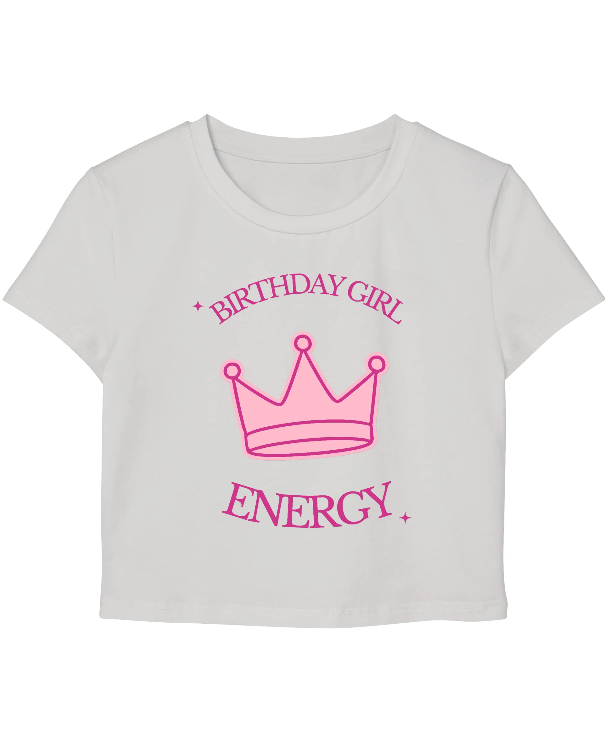 White Baby Tee Front Design