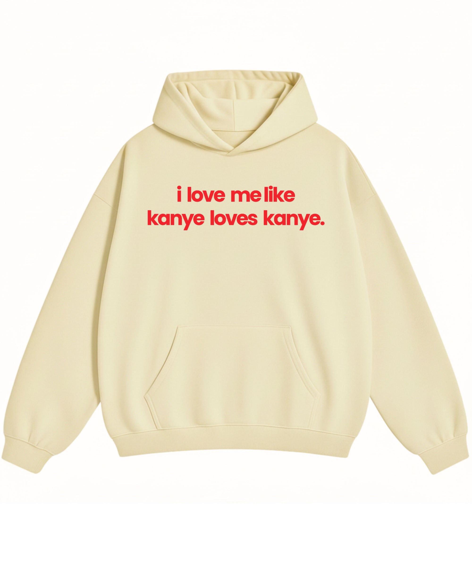 Cream Oversized Hoodie Front Design