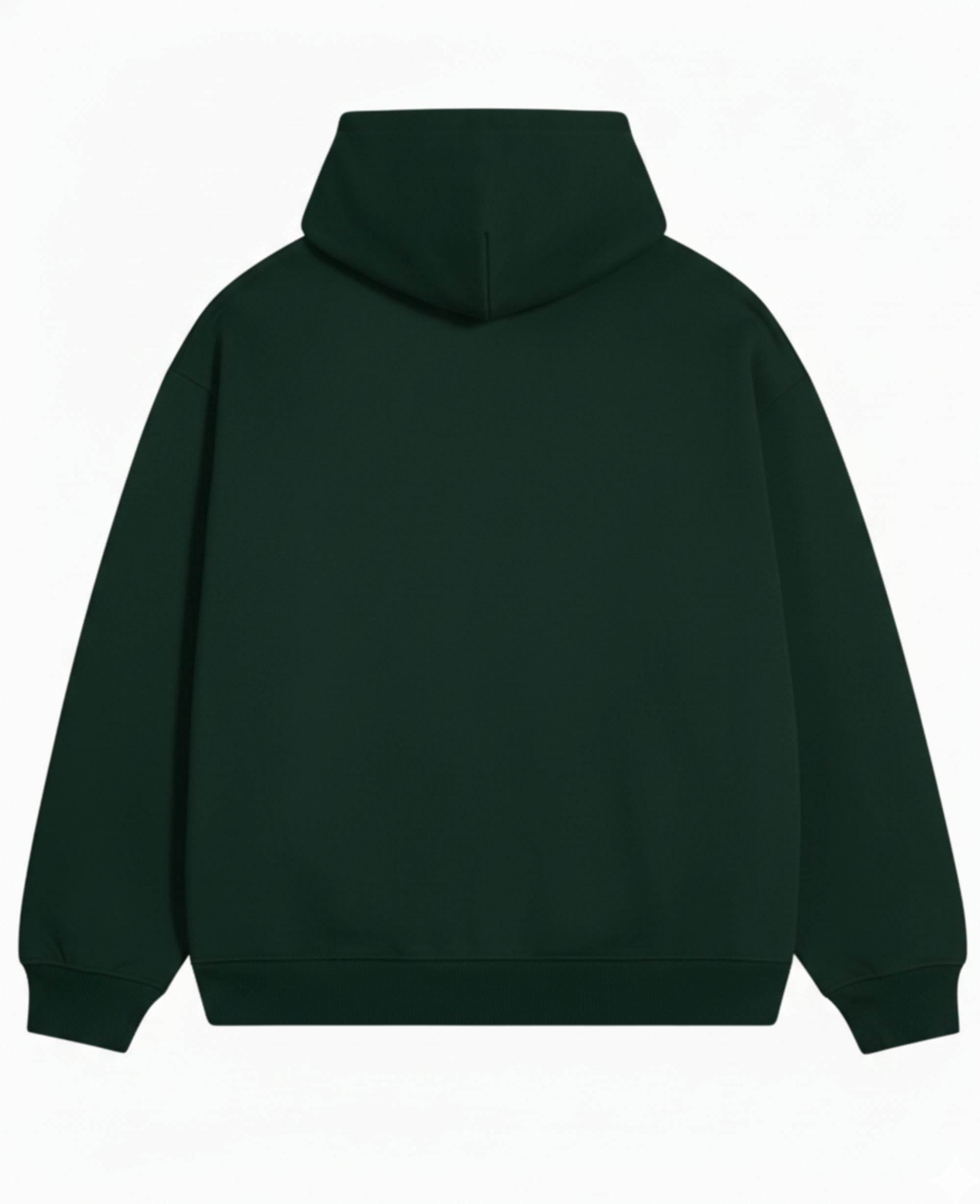 Bottle Green Oversized Hoodie Back Design