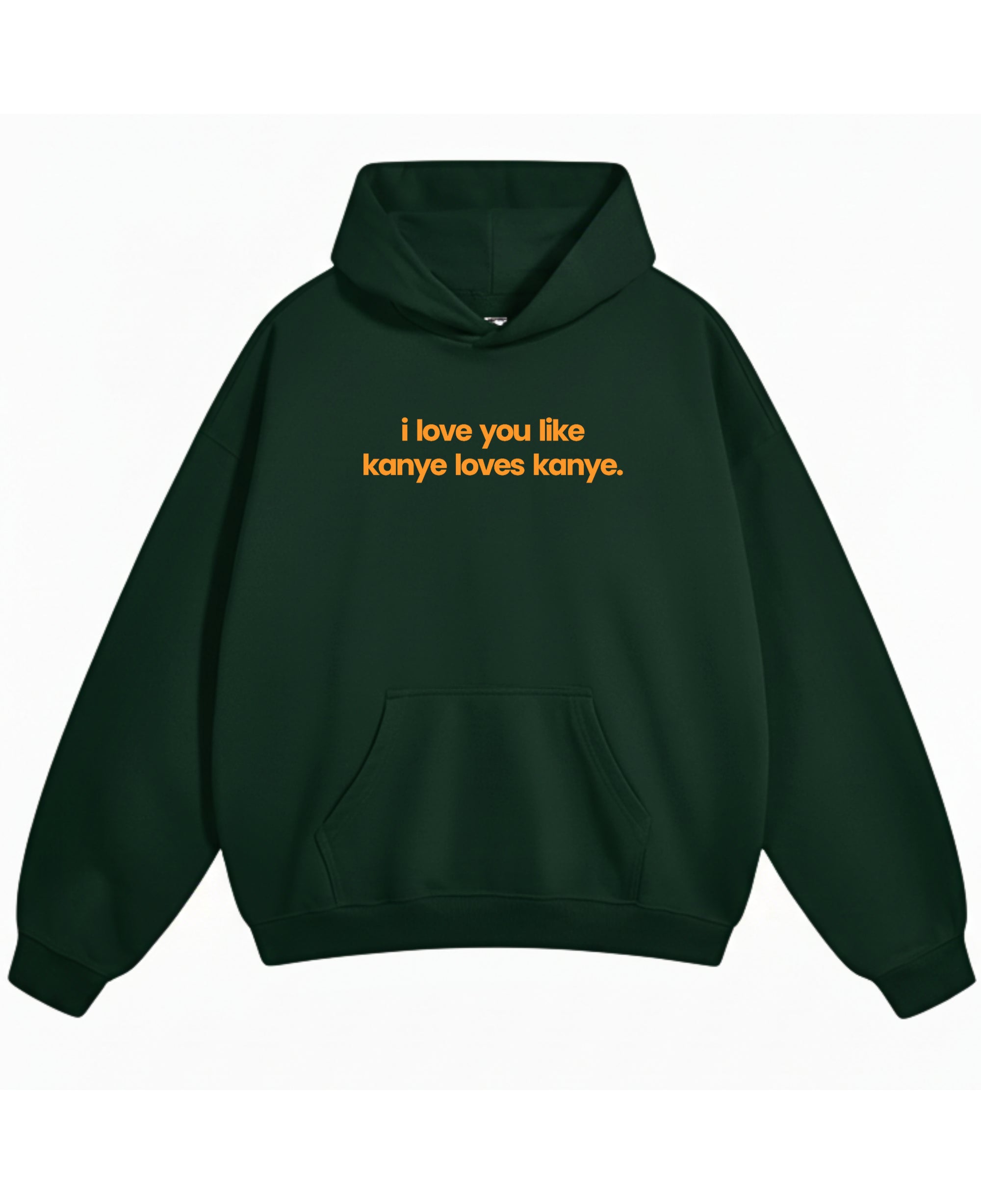Bottle Green Oversized Hoodie Front Design