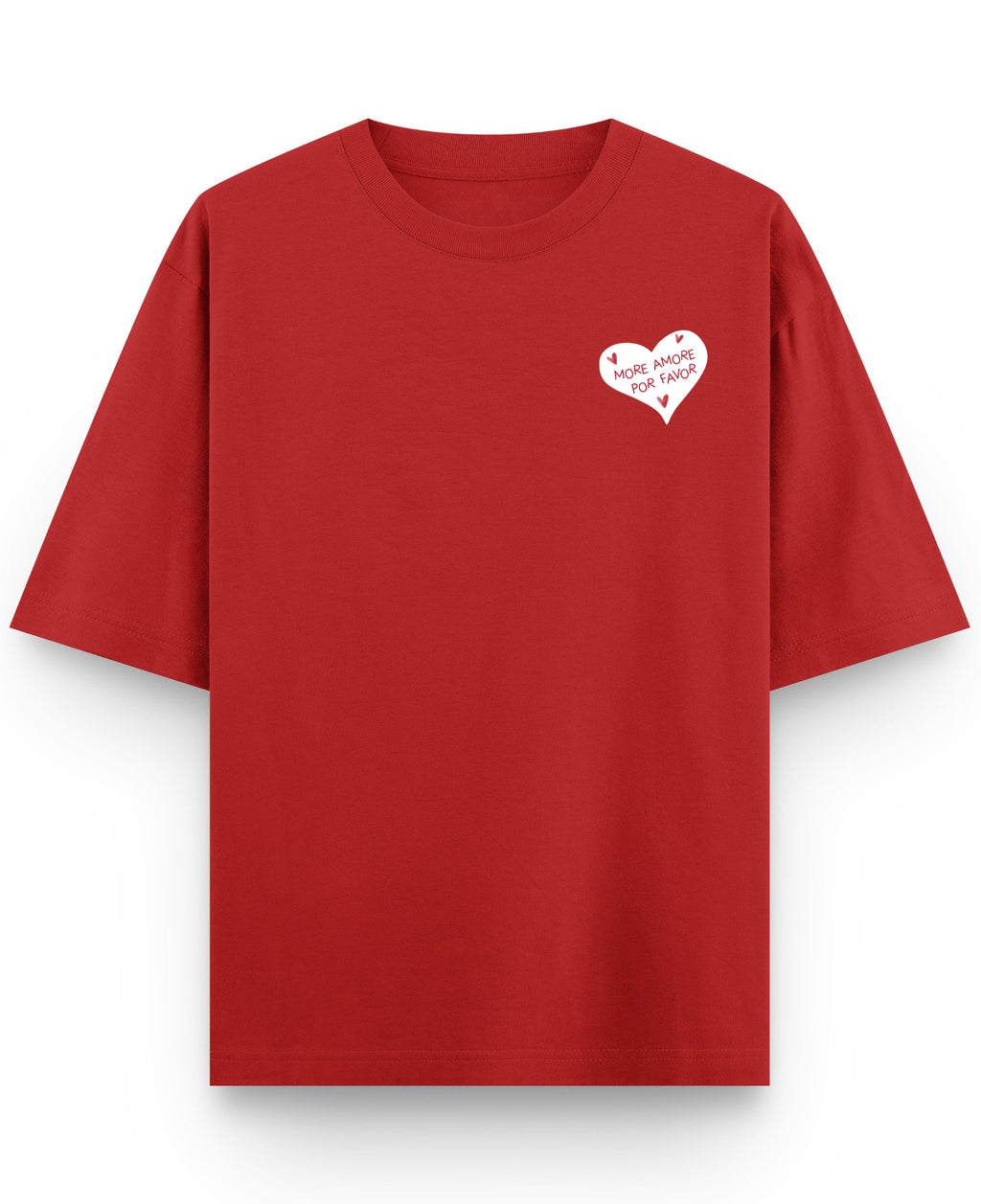Red Oversized T-shirt Front Design