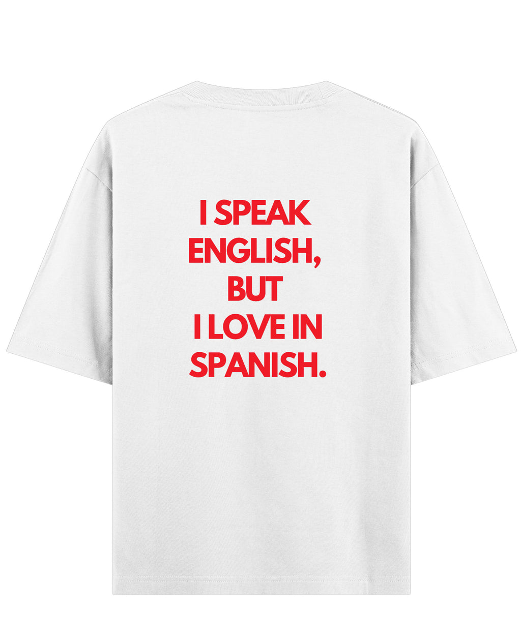 White Oversized T-shirt Back Design