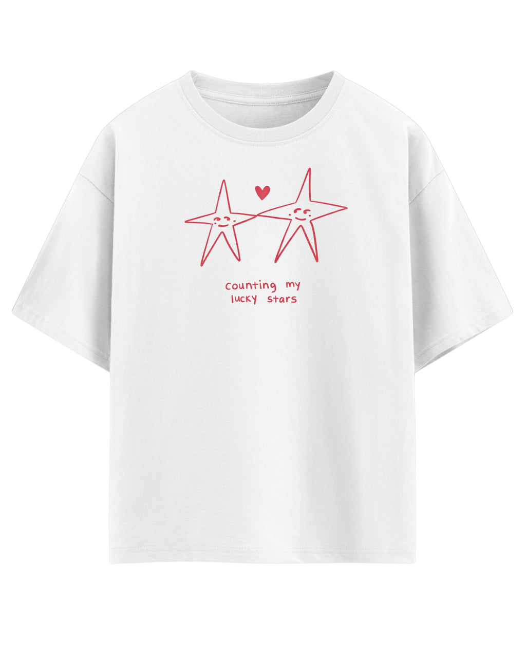 White Oversized T-shirt Front Design