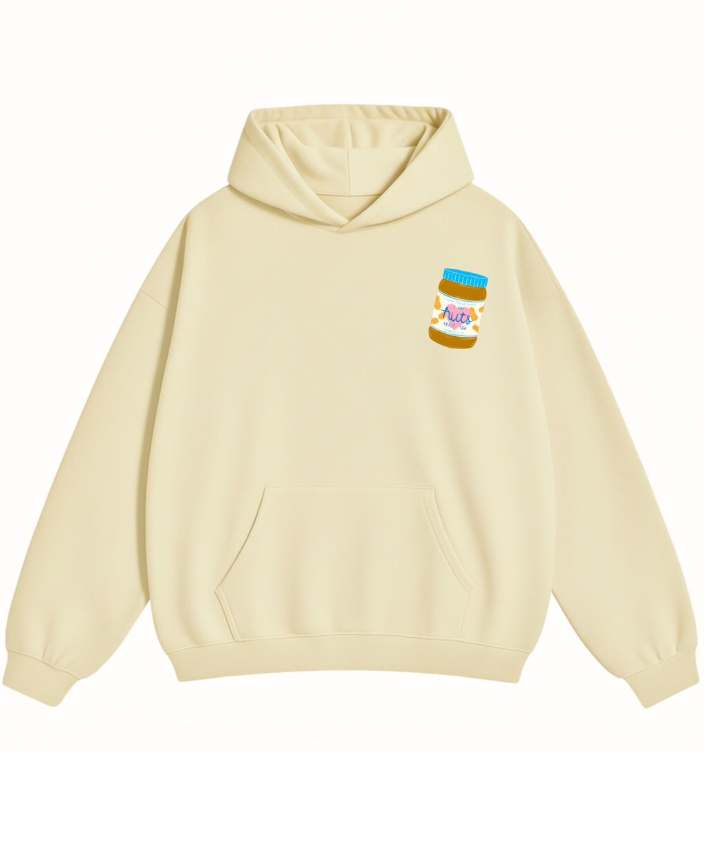 Cream Oversized Hoodie Front Design