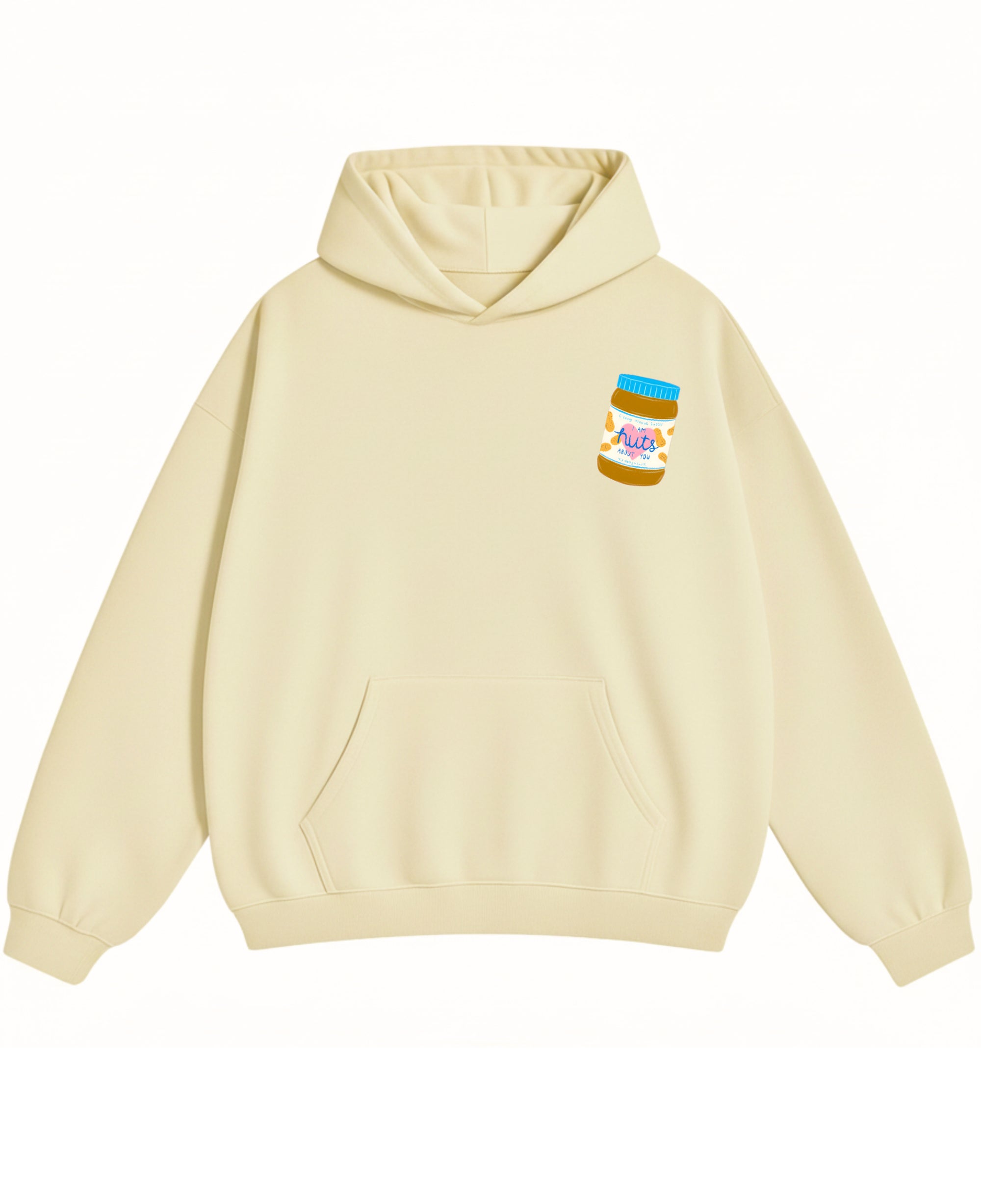 Cream Oversized Hoodie Front Design