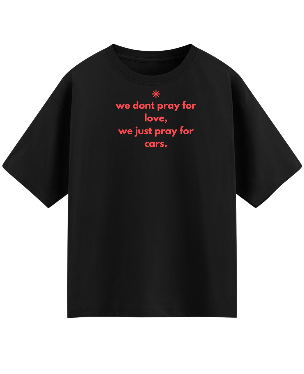Black Oversized T-shirt Front Design