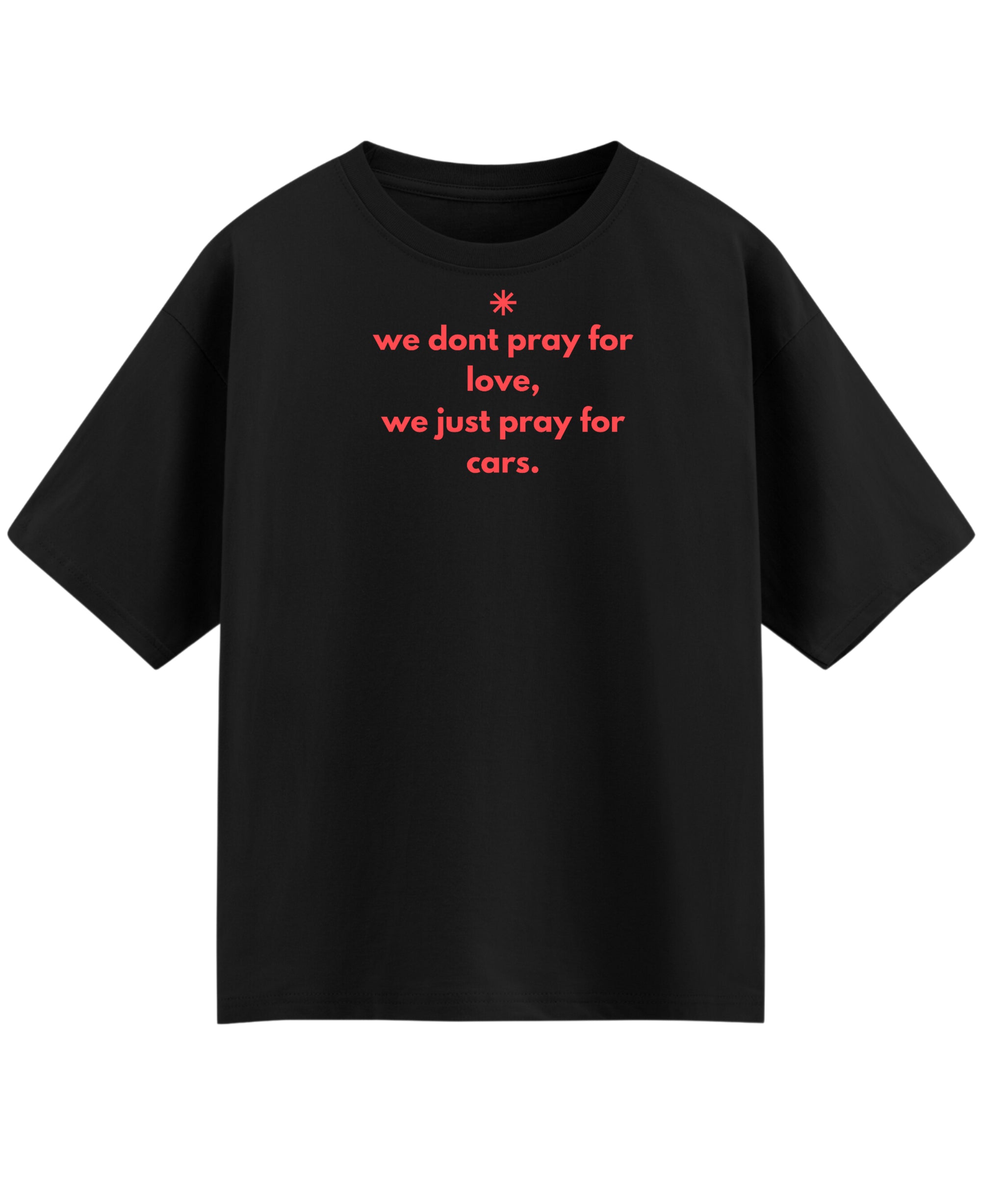 Black Oversized T-shirt Front Design