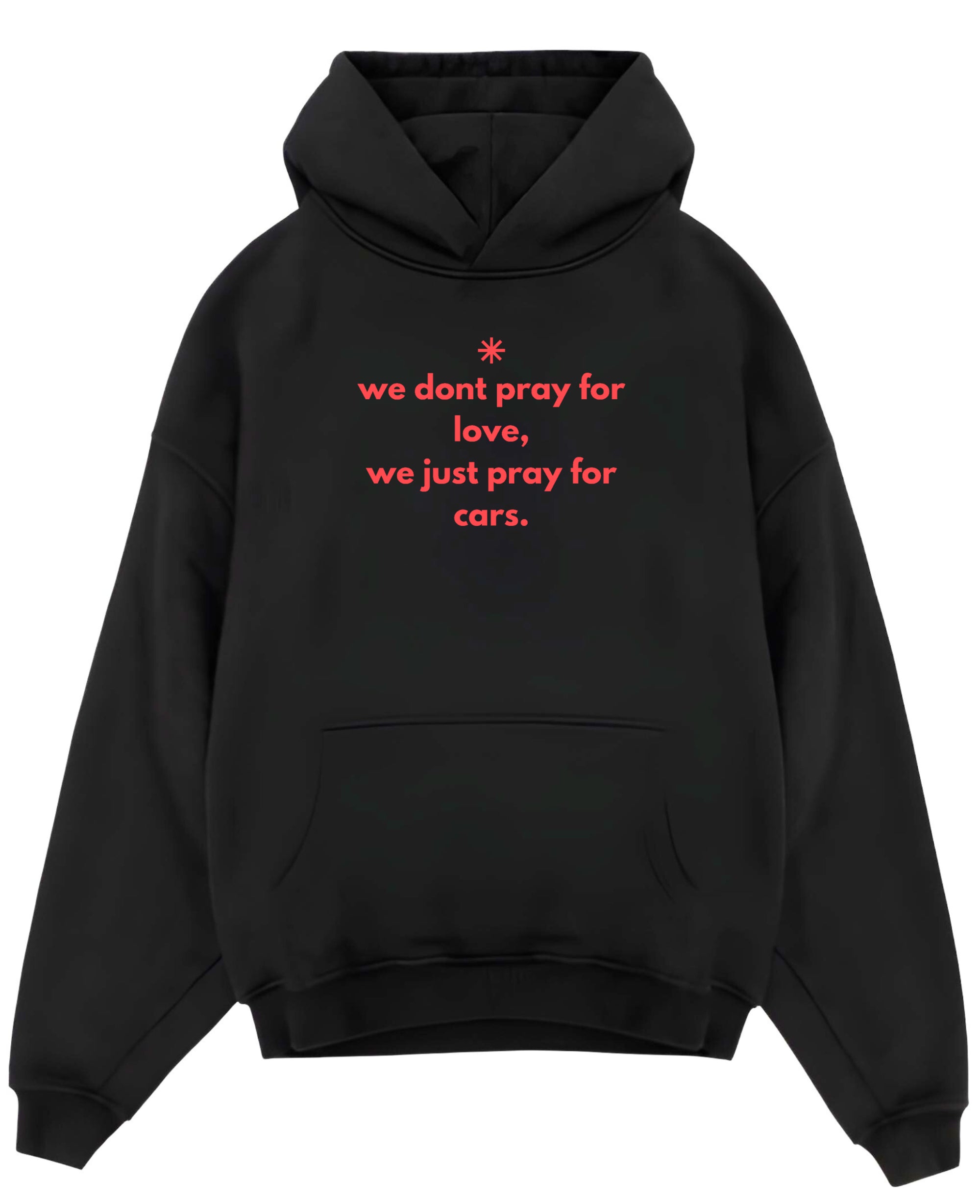 Black Oversized Hoodie Front Design