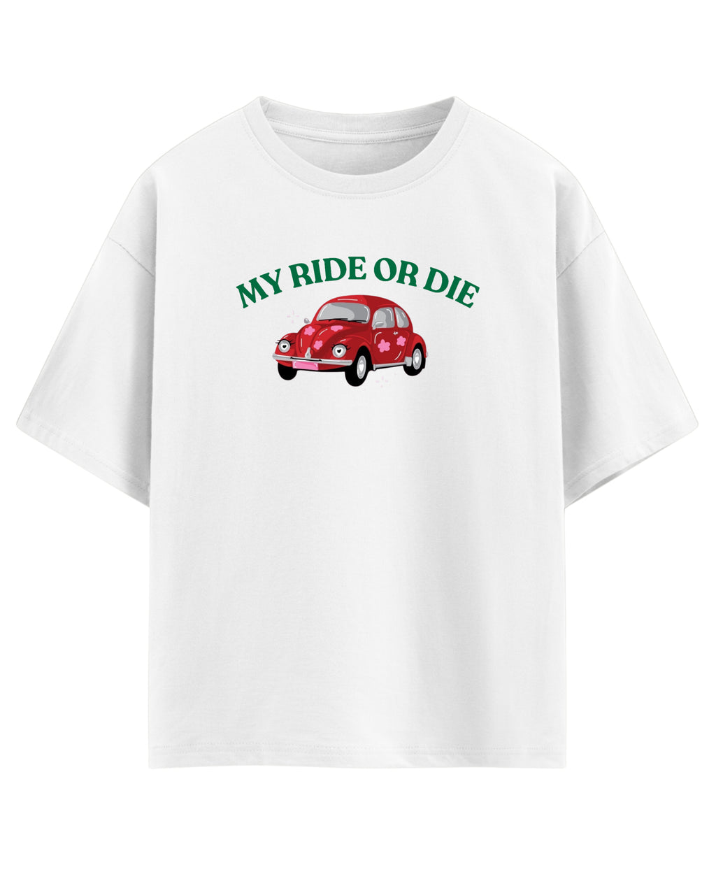 White Oversized T-shirt Front Design