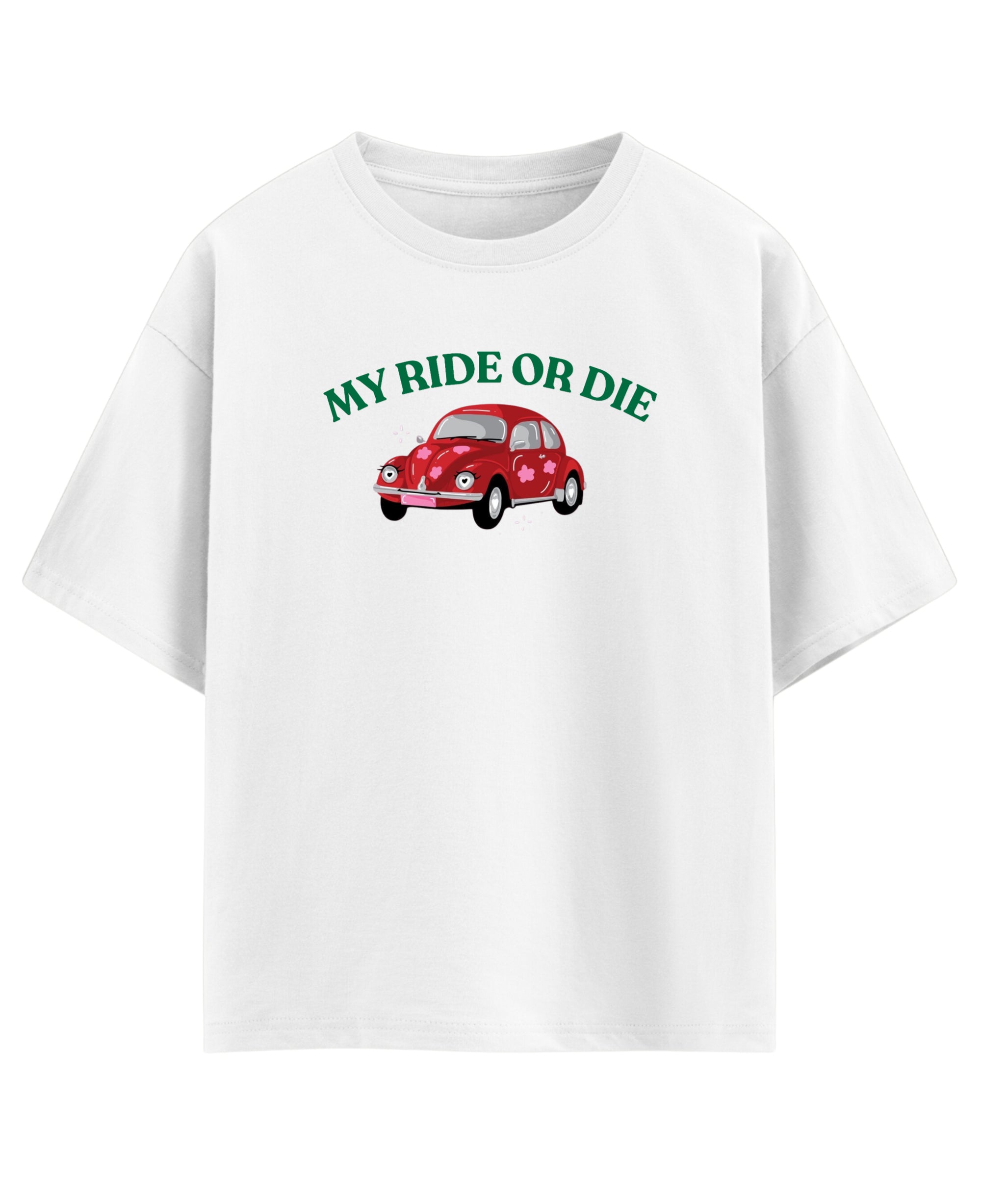 White Oversized T-shirt Front Design