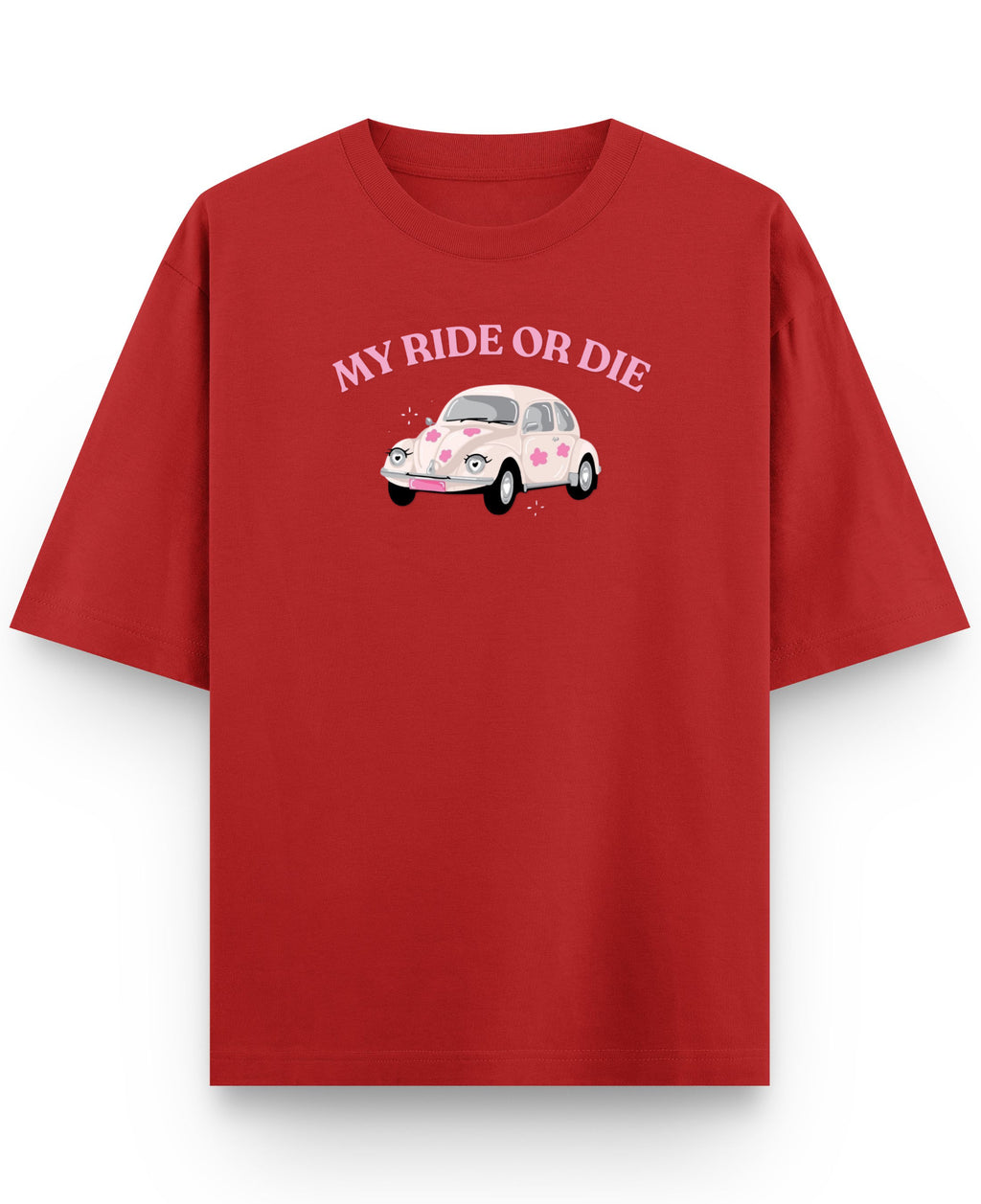 Red Oversized T-shirt Front Design
