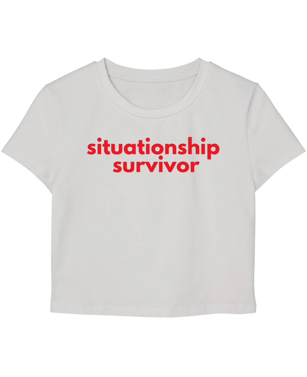 White Baby Tee Front Design