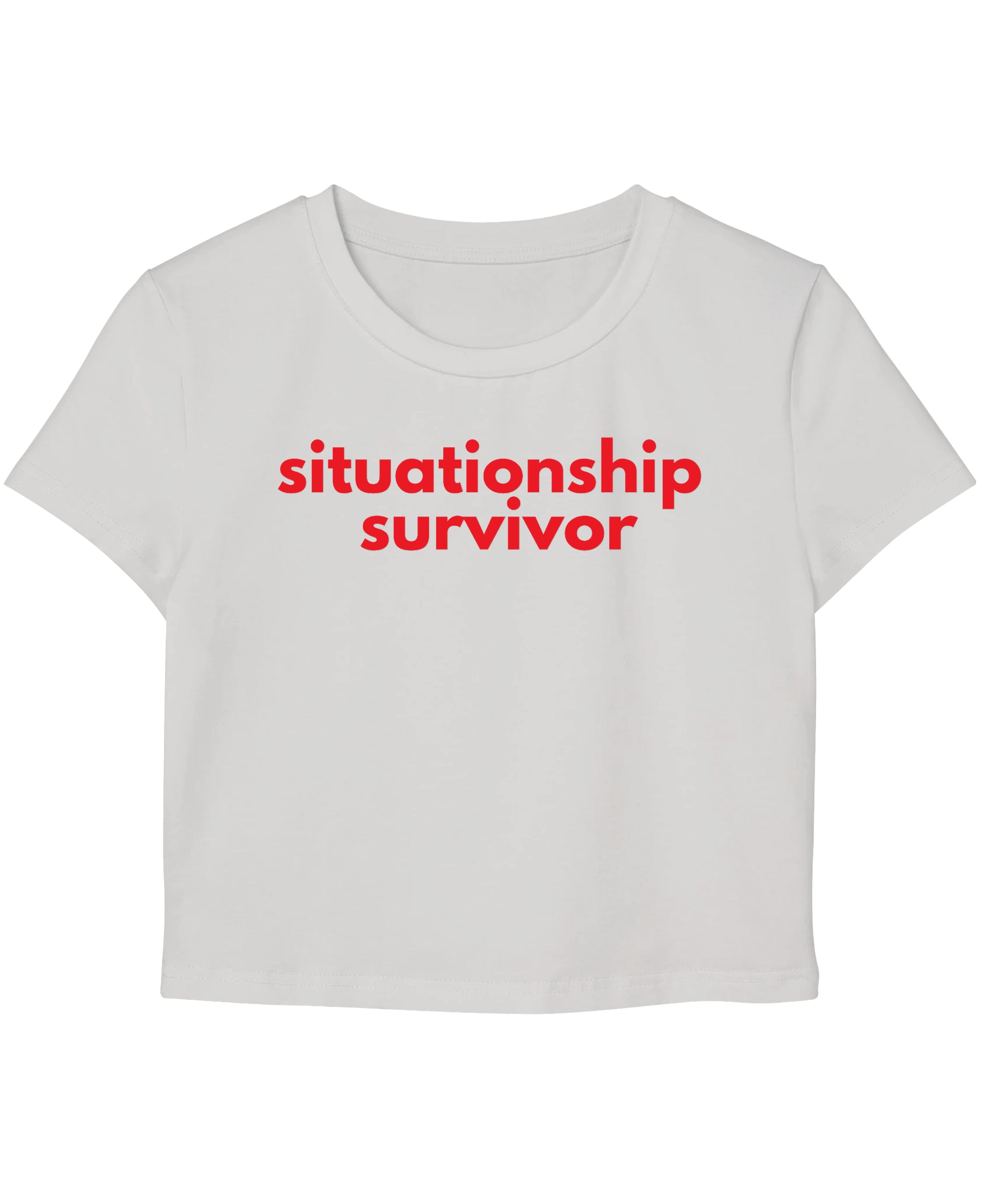 White Baby Tee Front Design