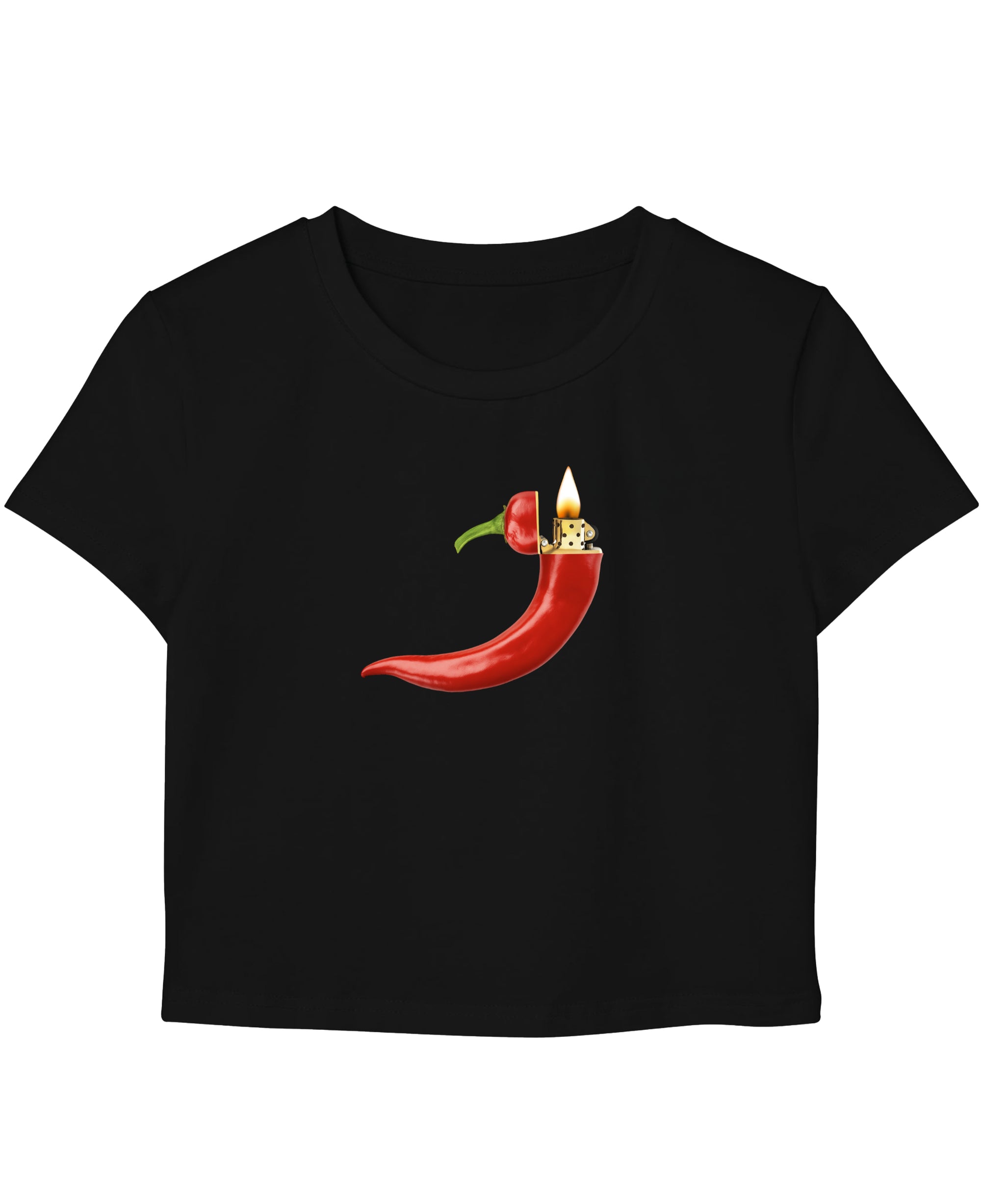 Black Baby Tee Front Design