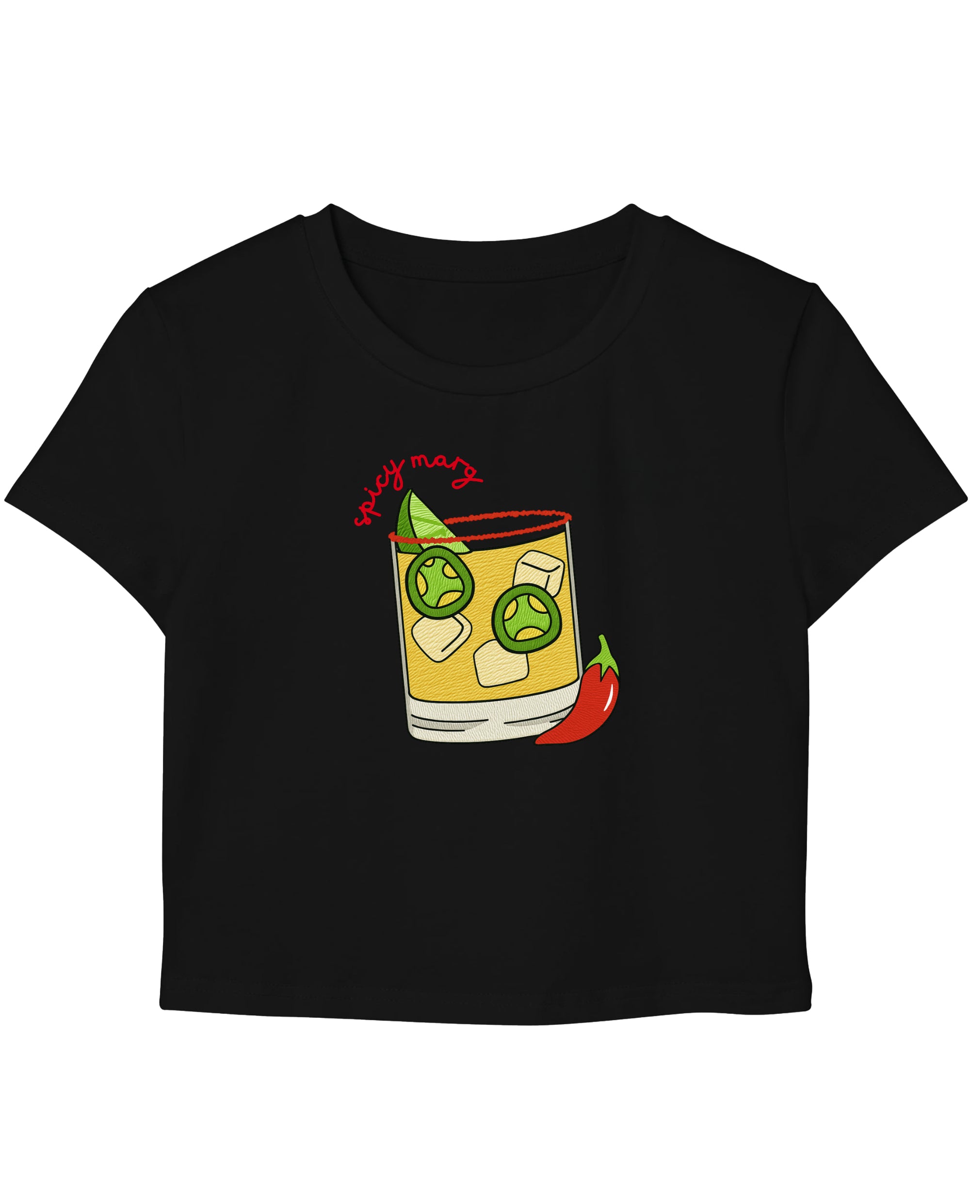 Black Baby Tee Front Design
