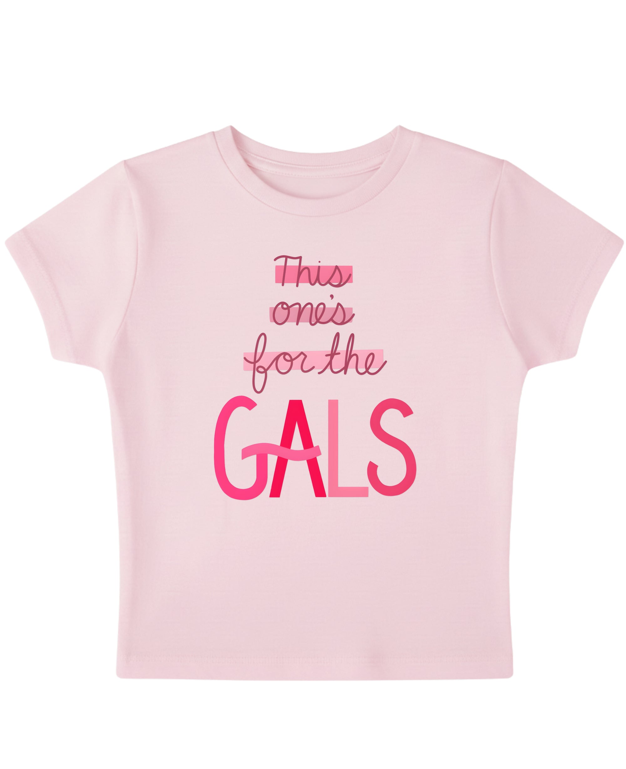Baby Pink Baby Tee Front Design