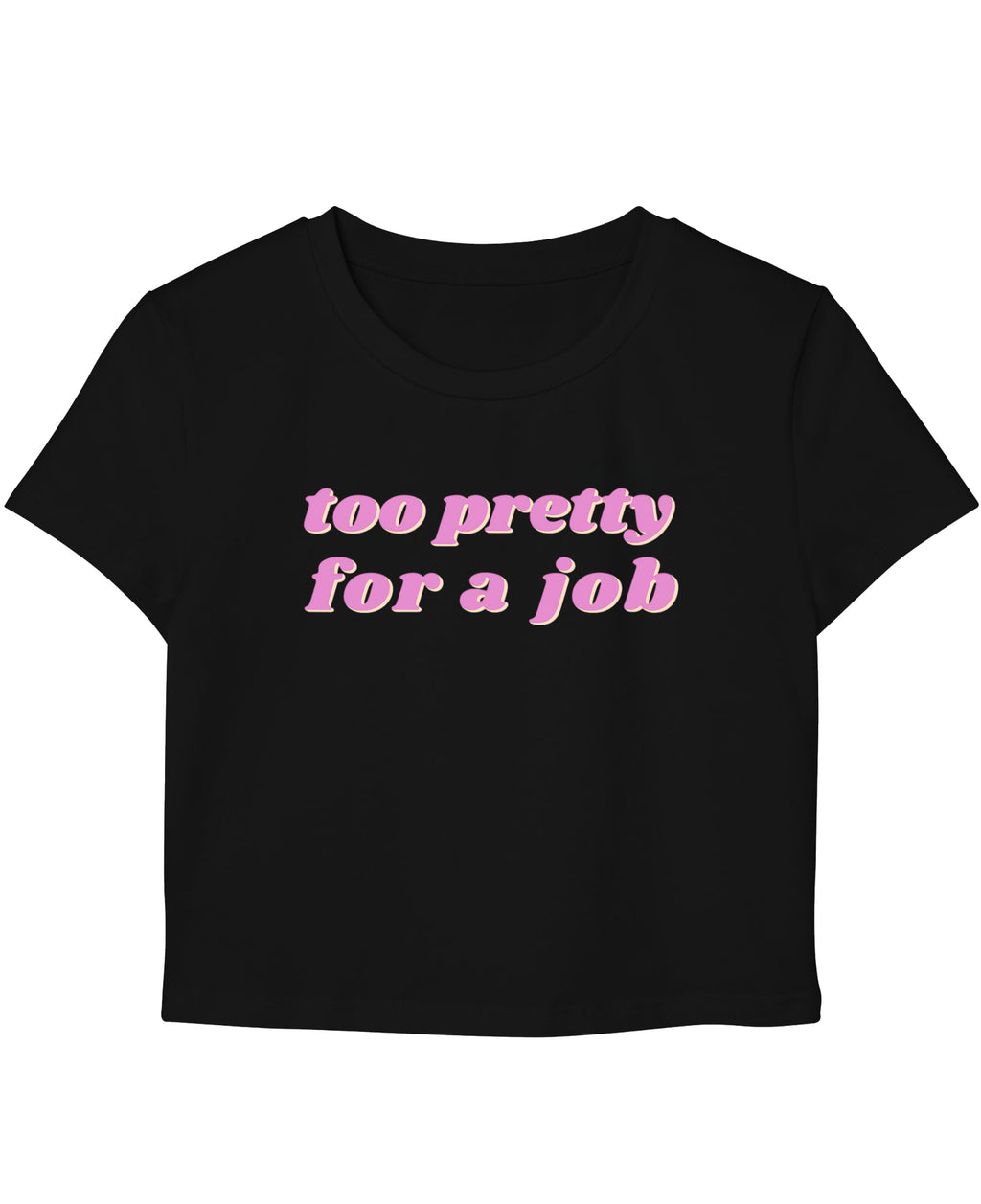 Black Baby Tee Front Design